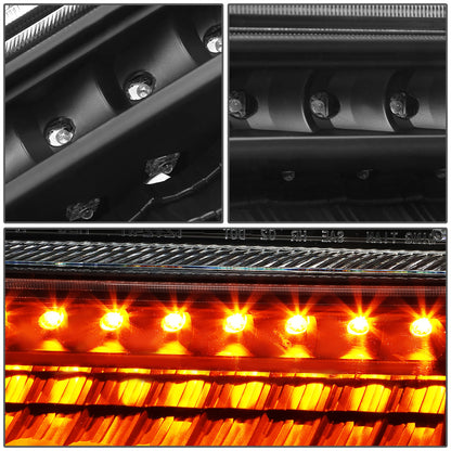 FAROS 99-04 FORD F-250, F-350 / 00-04 FORD EXCURSION 2/4-DOOR - DOES NOT FIT LIGHT DUTY MODELS OR MODELS WITH SEALED BEAM HEADLIGHTS - LED DRL - BLACK HOUSING / CLEAR CORNER - 9007 LOW BEAM / HIGH BEAM