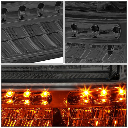 FAROS 99-04 FORD F-250, F-350 / 00-04 FORD EXCURSION 2/4-DOOR - DOES NOT FIT LIGHT DUTY MODELS OR MODELS WITH SEALED BEAM HEADLIGHTS - LED DRL - SMOKE HOUSING / CLEAR CORNER - 9007 LOW BEAM / HIGH BEAM