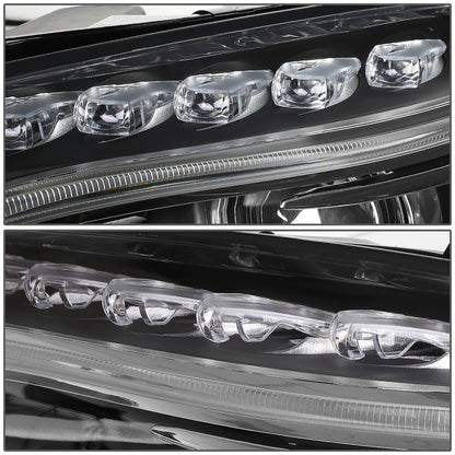 FAROS 14-17 MERCEDES GLA 180 , GLA 200 , GLA 250 , GLA45 AMG 4-DOOR - FITS HALOGEN HEADLIGHTS - LED DRL - PROJECTOR - BLACK HOUSING - H7 LOW BEAM / HIGH BEAM