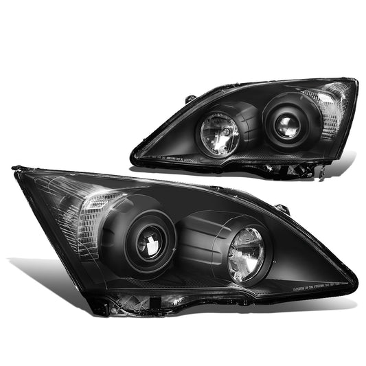 FAROS 07-11 HONDA CR-V 4-DOOR - PROJECTOR - BLACK HOUSING / CLEAR CORNER - H1 LOW BEAM / HIGH BEAM