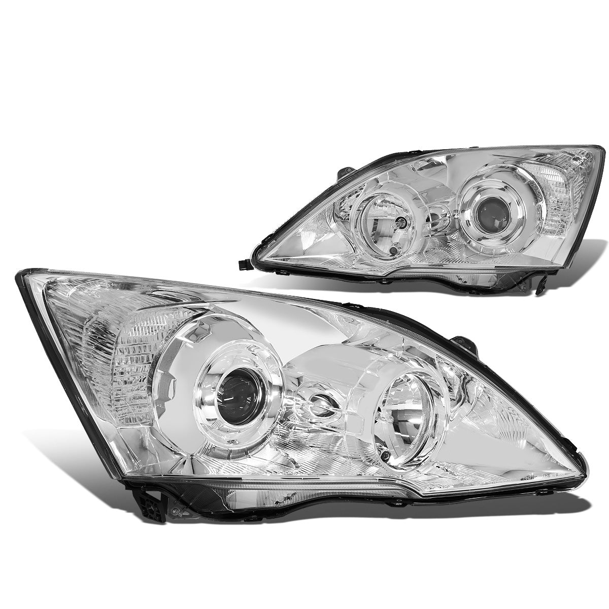 FAROS 07-11 HONDA CR-V 4-DOOR - PROJECTOR - CHROME HOUSING / CLEAR CORNER - H1 LOW BEAM / HIGH BEAM