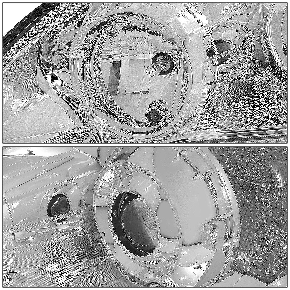 FAROS 07-11 HONDA CR-V 4-DOOR - PROJECTOR - CHROME HOUSING / CLEAR CORNER - H1 LOW BEAM / HIGH BEAM