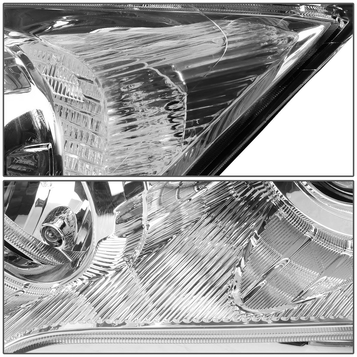FAROS 07-11 HONDA CR-V 4-DOOR - PROJECTOR - CHROME HOUSING / CLEAR CORNER - H1 LOW BEAM / HIGH BEAM
