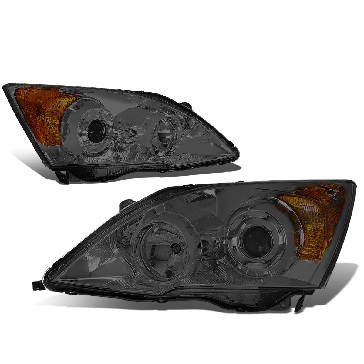 FAROS 07-11 HONDA CR-V 4-DOOR - PROJECTOR - SMOKE HOUSING / AMBER CORNER - H1 LOW BEAM / HIGH BEAM