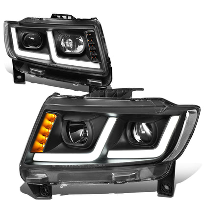 FAROS 11-13 JEEP GRAND CHEROKEE - FITS MODELS WITH HALOGEN HEADLIGHTS ONLY - PROJECTOR LOW BEAM - BLACK HOUSING / CLEAR CORNER - H1 LOW BEAM / 9005 HIGH BEAM