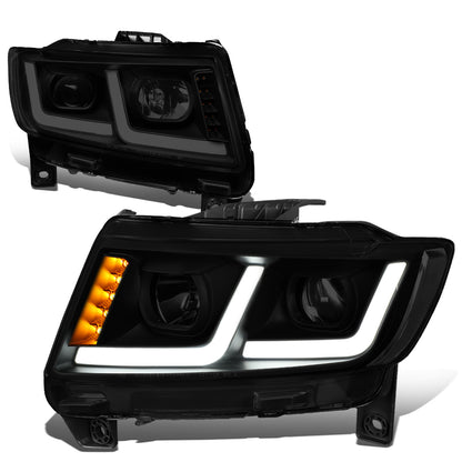 FAROS 11-13 JEEP GRAND CHEROKEE - FITS MODELS WITH HALOGEN HEADLIGHTS ONLY - PROJECTOR LOW BEAM - BLACK HOUSING / CLEAR CORNER / SMOKE LENS - H1 LOW BEAM / 9005 HIGH BEAM