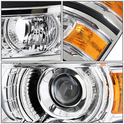 FAROS 14-15 CHEVY SILVERADO 2500 / 3500 / 14-16 SILVERADO 1500 / 2015 SILVERADO 3500 2/4-DOOR - LED - PROJECTOR - CHROME HOUSING / AMBER CORNER - H11 LOW BEAM / 9005 HIGH BEAM