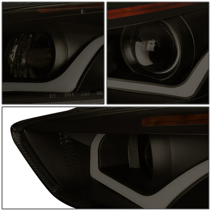 FAROS 15-17 FORD FOCUS 4-DOOR - ONLY FITS HALOGEN HEADLIGHT MODELS -  DOES NOT FIT ELECTRIC MODELS - LED - DUAL HALO PROJECTOR - BLACK HOUSING / SMOKE LENS / AMBER CORNER - H11 LOW BEAM / H1 HIGH BEAM