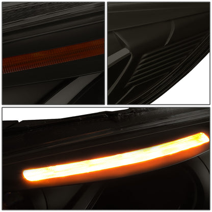 FAROS 15-17 FORD FOCUS 4-DOOR - ONLY FITS HALOGEN HEADLIGHT MODELS -  DOES NOT FIT ELECTRIC MODELS - LED - DUAL HALO PROJECTOR - BLACK HOUSING / SMOKE LENS / AMBER CORNER - H11 LOW BEAM / H1 HIGH BEAM