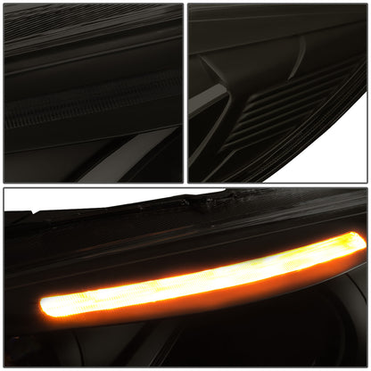 FAROS 15-17 FORD FOCUS 4-DOOR - ONLY FITS HALOGEN HEADLIGHT MODELS -  DOES NOT FIT ELECTRIC MODELS - LED - DUAL HALO PROJECTOR - BLACK HOUSING / SMOKE LENS / CLEAR CORNER - H11 LOW BEAM / H1 HIGH BEAM