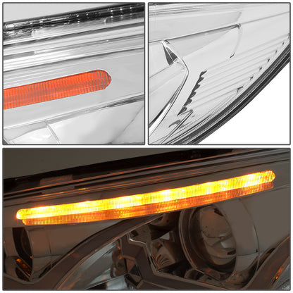 FAROS 15-17 FORD FOCUS 4-DOOR - ONLY FITS HALOGEN HEADLIGHT MODELS -  DOES NOT FIT ELECTRIC MODELS - LED - DUAL HALO PROJECTOR - CHROME HOUSING / AMBER CORNER - H11 LOW BEAM / H1 HIGH BEAM