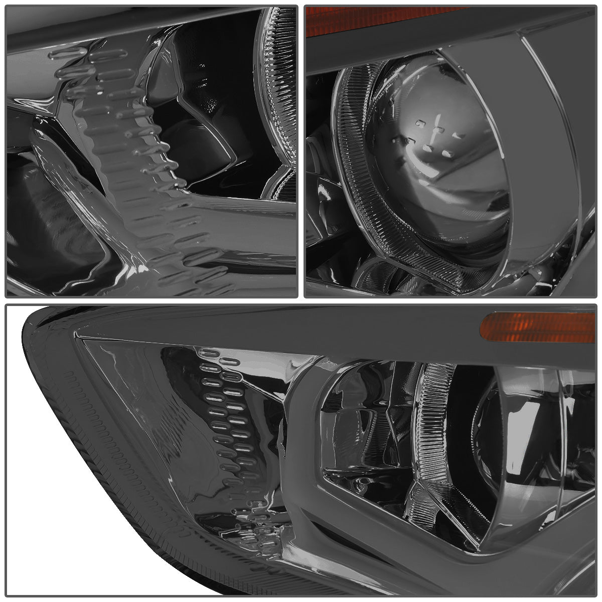 FAROS 15-17 FORD FOCUS 4-DOOR - ONLY FITS HALOGEN HEADLIGHT MODELS -  DOES NOT FIT ELECTRIC MODELS - LED - DUAL HALO PROJECTOR - SMOKE HOUSING / AMBER CORNER - H11 LOW BEAM / H1 HIGH BEAM