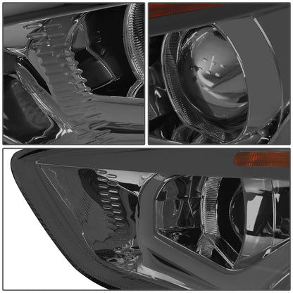 FAROS 15-17 FORD FOCUS 4-DOOR - ONLY FITS HALOGEN HEADLIGHT MODELS -  DOES NOT FIT ELECTRIC MODELS - LED - DUAL HALO PROJECTOR - SMOKE HOUSING / AMBER CORNER - H11 LOW BEAM / H1 HIGH BEAM