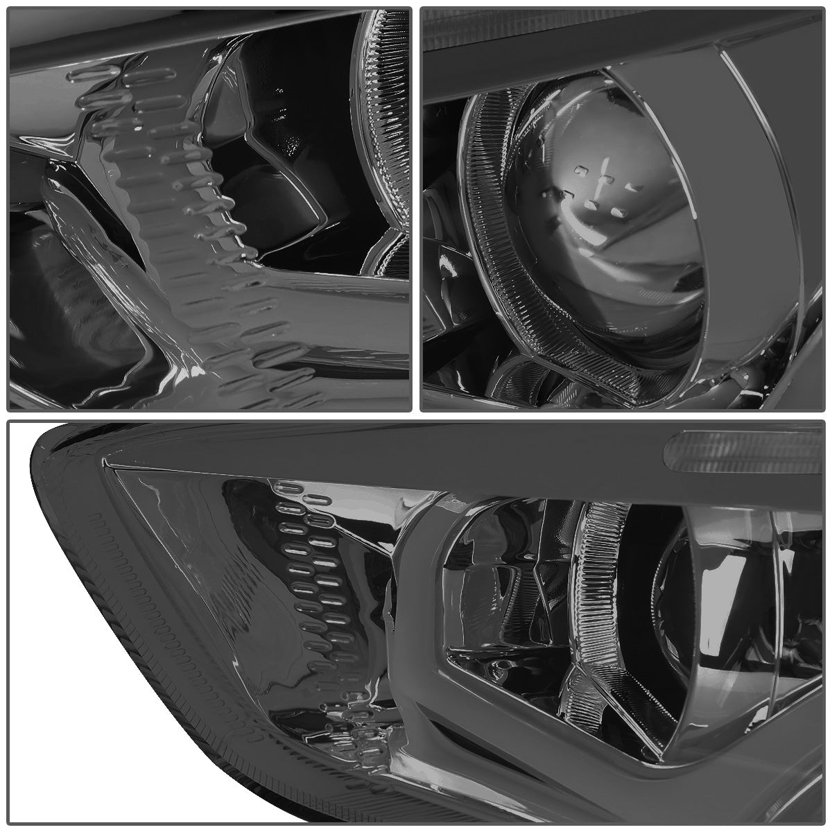 FAROS 15-17 FORD FOCUS 4-DOOR - ONLY FITS HALOGEN HEADLIGHT MODELS -  DOES NOT FIT ELECTRIC MODELS - LED - DUAL HALO PROJECTOR - SMOKE HOUSING / CLEAR CORNER - H11 LOW BEAM / H1 HIGH BEAM