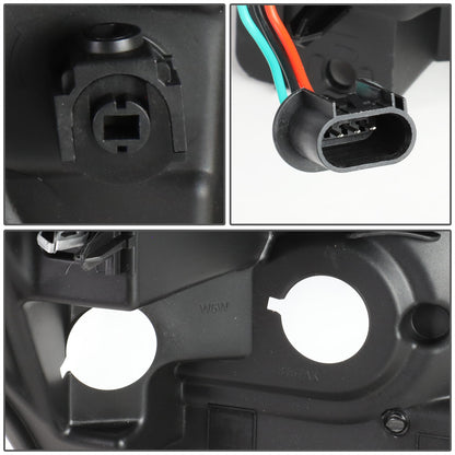 FAROS 11-16 FORD F-250, F-350, F-450, F-550 - SUPER DUTY 2/4-DOOR - LED E-BAR - HALO PROJECTOR - BLACK HOUSING / CLEAR CORNER - H7 LOW BEAM / H7 HIGH BEAM / 3157A SIGNAL 2825 MARKER
