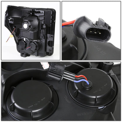 FAROS 11-16 FORD F-250, F-350, F-450, F-550 - SUPER DUTY 2/4-DOOR - LED - HALO PROJECTOR - CHROME HOUSING / AMBER CORNER - H1 LOW BEAM / HIGH BEAM