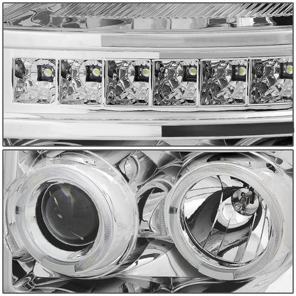 FAROS 11-16 FORD F-250, F-350, F-450, F-550 - SUPER DUTY 2/4-DOOR - LED - HALO PROJECTOR - CHROME HOUSING / AMBER CORNER - H1 LOW BEAM / HIGH BEAM