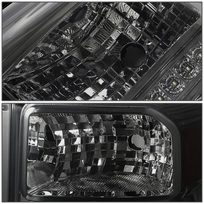 FAROS 11-16 FORD F-250, F-350, F-450, F-550 - SUPER DUTY 2/4-DOOR - LED - HALO PROJECTOR - SMOKE HOUSING / AMBER CORNER - H1 LOW BEAM / HIGH BEAM