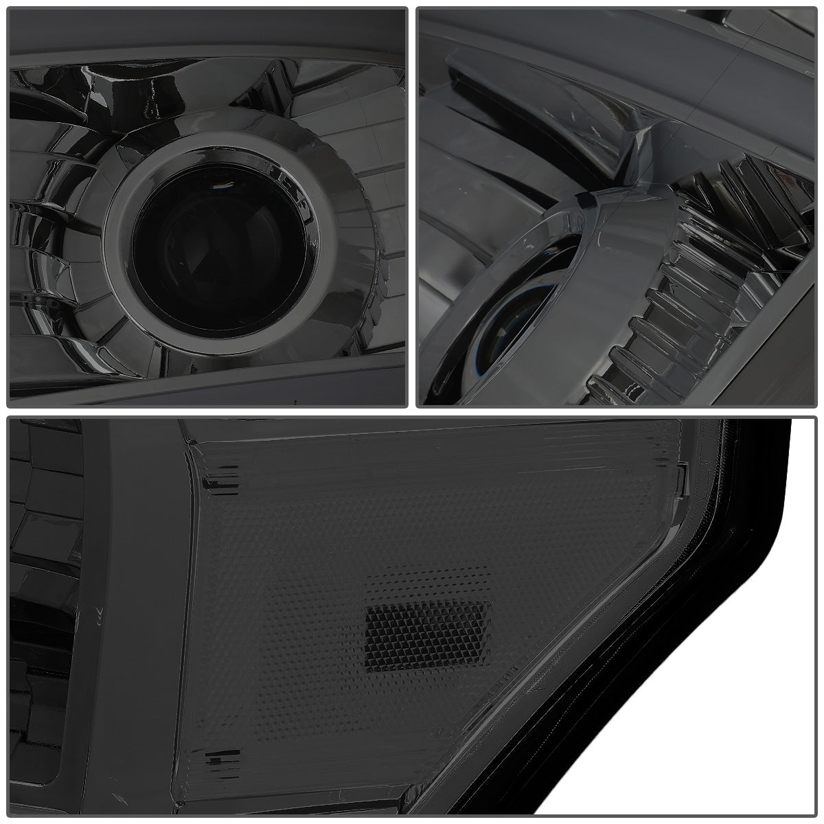 FAROS 11-16 FORD F-250, F-350, F-450, F-550 - SUPER DUTY 2/4-DOOR - LED E-BAR - HALO PROJECTOR - SMOKE HOUSING / CLEAR CORNER - H7 LOW BEAM / H7 HIGH BEAM / 3157A SIGNAL 2825 MARKER