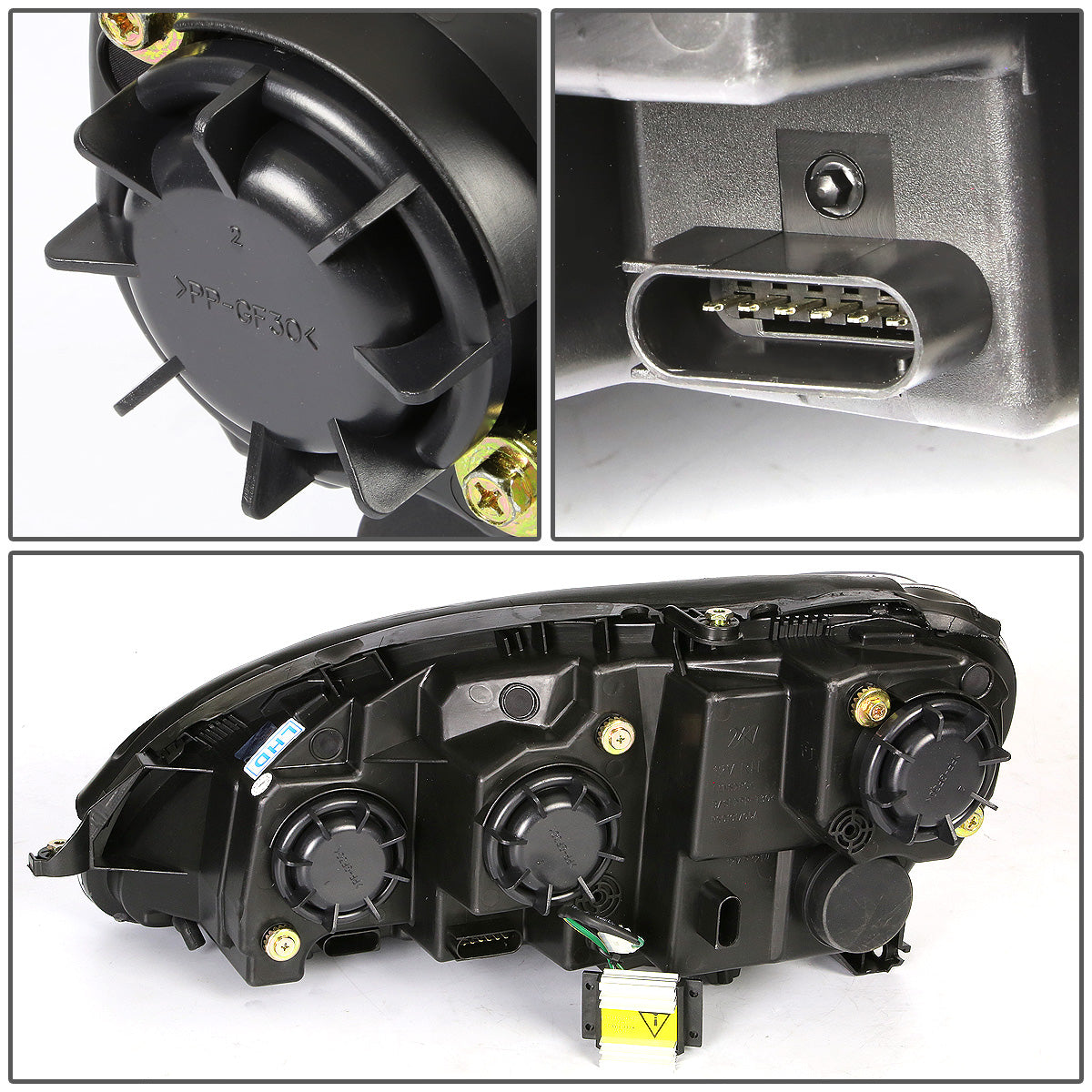 FAROS 00-06 MERCEDES BENZ S430 , S500 , S600 / 01-06 MERCEDES BENZ S55 AMG / 05-06 MERCEDES BENZ S65 AMG / 06 MERCEDES BENZ S350 4-DOOR - FITS MODELS WITH FACTORY HALOGEN HEADLIGHTS ONLY - DOES NOT FIT MODELS WITH FACTORY HIDS - LED DRL - HALO PROJ