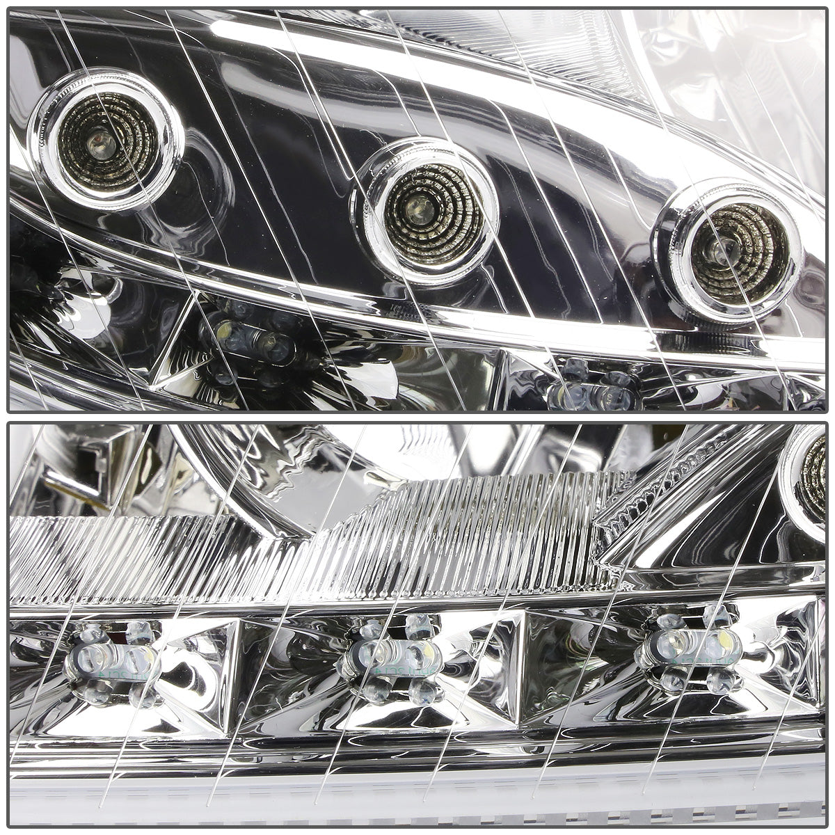 FAROS 00-06 MERCEDES BENZ S430 , S500 , S600 / 01-06 MERCEDES BENZ S55 AMG / 05-06 MERCEDES BENZ S65 AMG / 06 MERCEDES BENZ S350 4-DOOR - FITS MODELS WITH FACTORY HALOGEN HEADLIGHTS ONLY - DOES NOT FIT MODELS WITH FACTORY HIDS - LED DRL - HALO PROJ