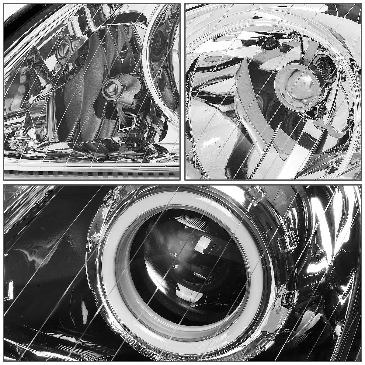 FAROS 00-06 MERCEDES BENZ S430 , S500 , S600 / 01-06 MERCEDES BENZ S55 AMG / 05-06 MERCEDES BENZ S65 AMG / 06 MERCEDES BENZ S350 4-DOOR - FITS MODELS WITH FACTORY HALOGEN HEADLIGHTS ONLY - DOES NOT FIT MODELS WITH FACTORY HIDS - LED DRL - HALO PROJ