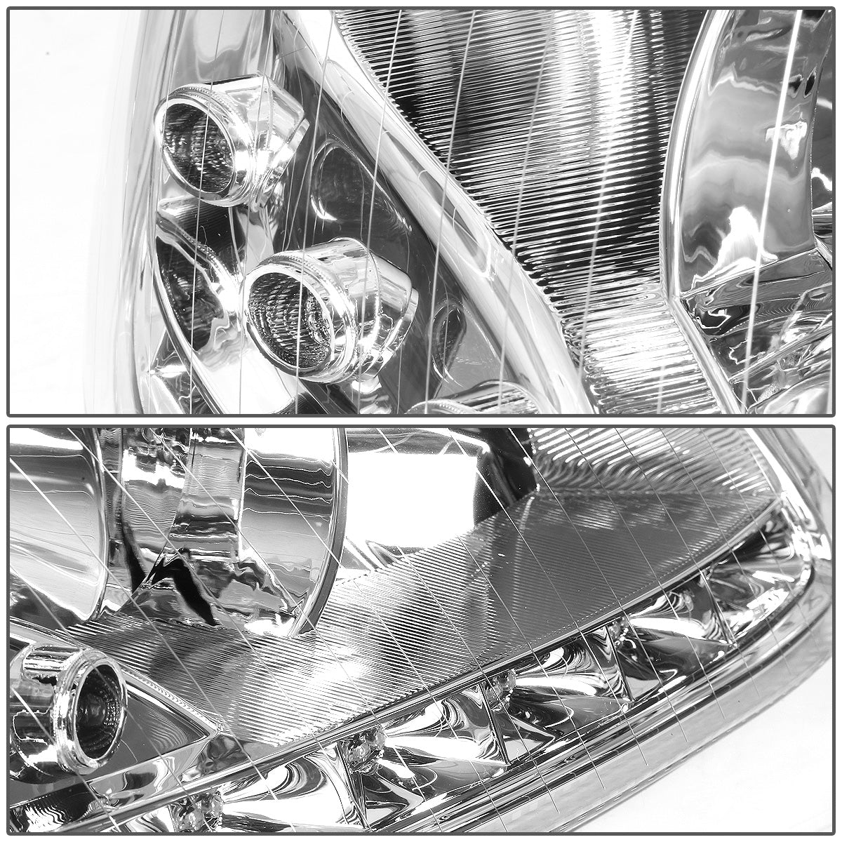 FAROS 00-06 MERCEDES BENZ S430 , S500 , S600 / 01-06 MERCEDES BENZ S55 AMG / 05-06 MERCEDES BENZ S65 AMG / 06 MERCEDES BENZ S350 4-DOOR - FITS MODELS WITH FACTORY HALOGEN HEADLIGHTS ONLY - DOES NOT FIT MODELS WITH FACTORY HIDS - LED DRL - HALO PROJ