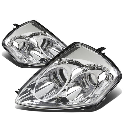 FAROS 00-05 MITSUBISHI ECLIPSE 2-DOOR - LED - HALO PROJECTOR - CHROME HOUSING / AMBER CORNER - H1 LOW BEAM / HIGH BEAM