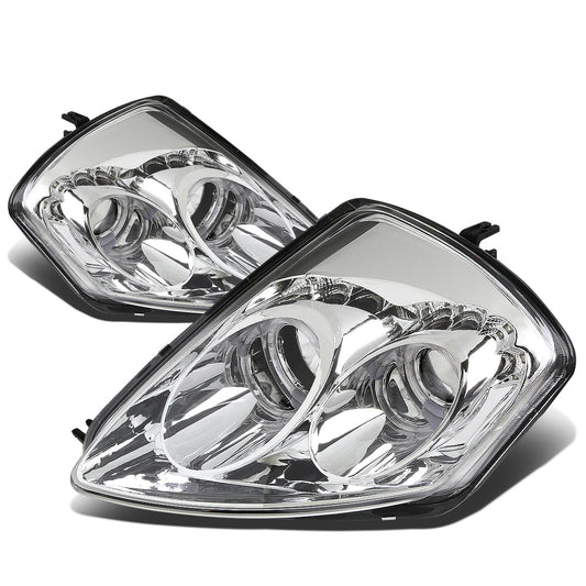 FAROS 00-05 MITSUBISHI ECLIPSE 2-DOOR - LED - HALO PROJECTOR - CHROME HOUSING / AMBER CORNER - H1 LOW BEAM / HIGH BEAM