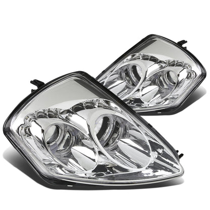 FAROS 00-05 MITSUBISHI ECLIPSE 2-DOOR - LED - HALO PROJECTOR - CHROME HOUSING / AMBER CORNER - H1 LOW BEAM / HIGH BEAM