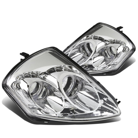 FAROS 00-05 MITSUBISHI ECLIPSE 2-DOOR - LED - HALO PROJECTOR - CHROME HOUSING / AMBER CORNER - H1 LOW BEAM / HIGH BEAM