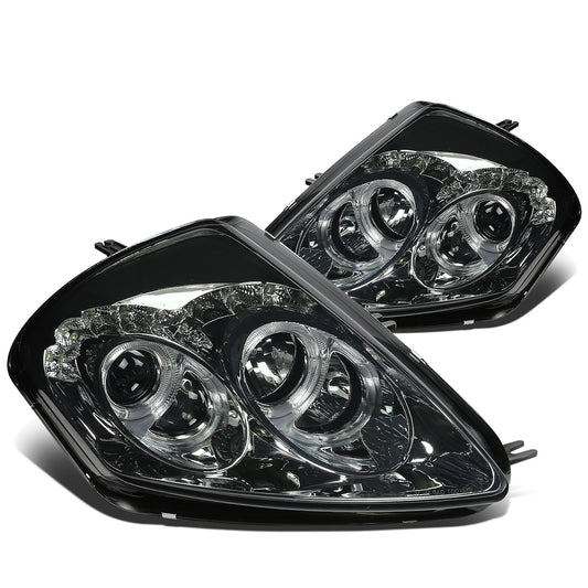 FAROS 00-05 MITSUBISHI ECLIPSE 2-DOOR - LED - HALO PROJECTOR - SMOKE HOUSING / AMBER CORNER - H1 LOW BEAM / HIGH BEAM