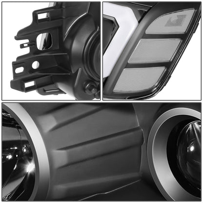FAROS 04-15 NISSAN TITAN / 05-07 NISSAN ARMADA - 3D LED DRL - PROJECTOR - BLACK HOUSING / CLEAR CORNER