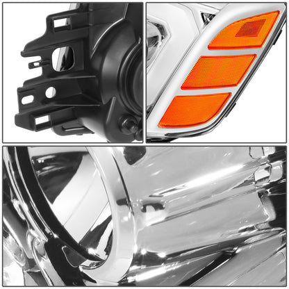 FAROS 04-15 NISSAN TITAN / 05-07 NISSAN ARMADA - 3D LED DRL - PROJECTOR - CHROME HOUSING / AMBER CORNER