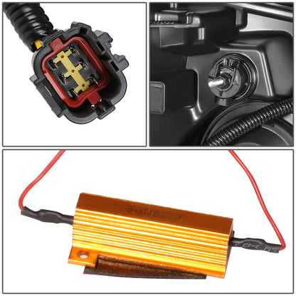 FAROS 04-15 NISSAN TITAN / 05-07 NISSAN ARMADA - 3D LED DRL - PROJECTOR - CHROME HOUSING / AMBER CORNER