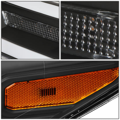 FAROS 16-20 TOYOTA TACOMA - FITS MODELS WITH HALOGEN HEADLIGHTS WITHOUT LED DRL - PROJECTOR - SEQUENTIAL TURN SIGNAL - LED DRL - BLACK HOUSING / AMBER CORNER - H7 LOW BEAM / HIGH BEAM, 2825 SIDE MARKER