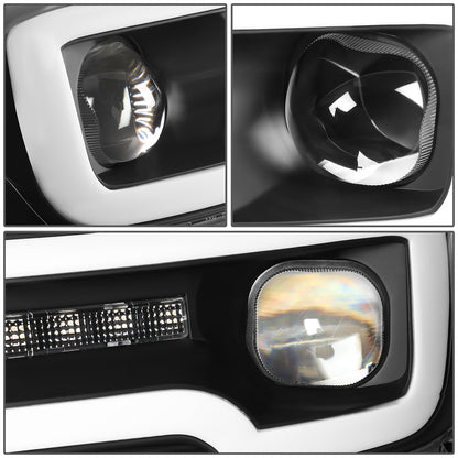 FAROS 16-20 TOYOTA TACOMA - FITS MODELS WITH HALOGEN HEADLIGHTS WITHOUT LED DRL - SEQUENTIAL SIGNAL LED DRL - PROJECTOR LOW BEAM - BLACK HOUSING / CLEAR CORNER - H7 HIGH / LOW BEAM / 2825 MARKER