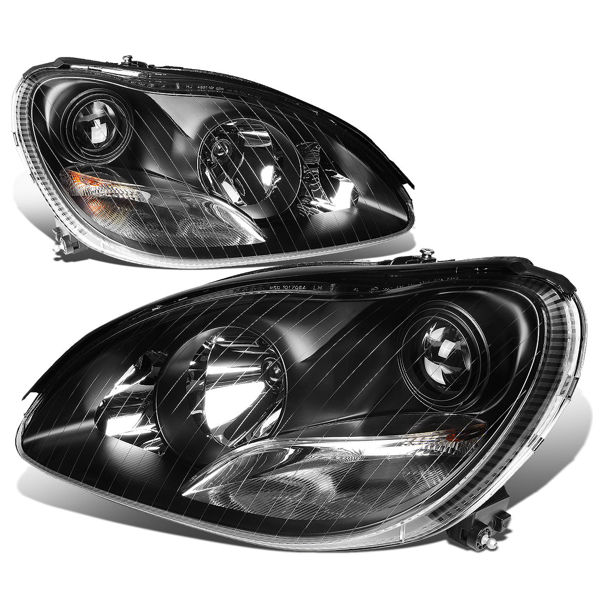FAROS 00-06 MERCEDES-BENZ S-CLASS W220 4-DOOR - PROJECTOR - BLACK HOUSING - H7 LOW BEAM / HIGH BEAM