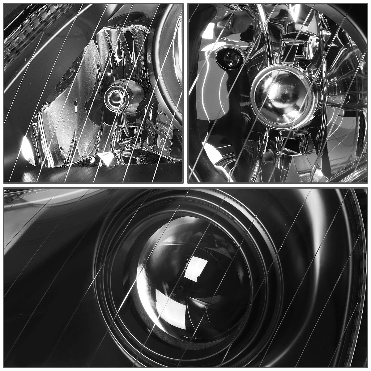 FAROS 00-06 MERCEDES-BENZ S-CLASS W220 4-DOOR - PROJECTOR - BLACK HOUSING - H7 LOW BEAM / HIGH BEAM