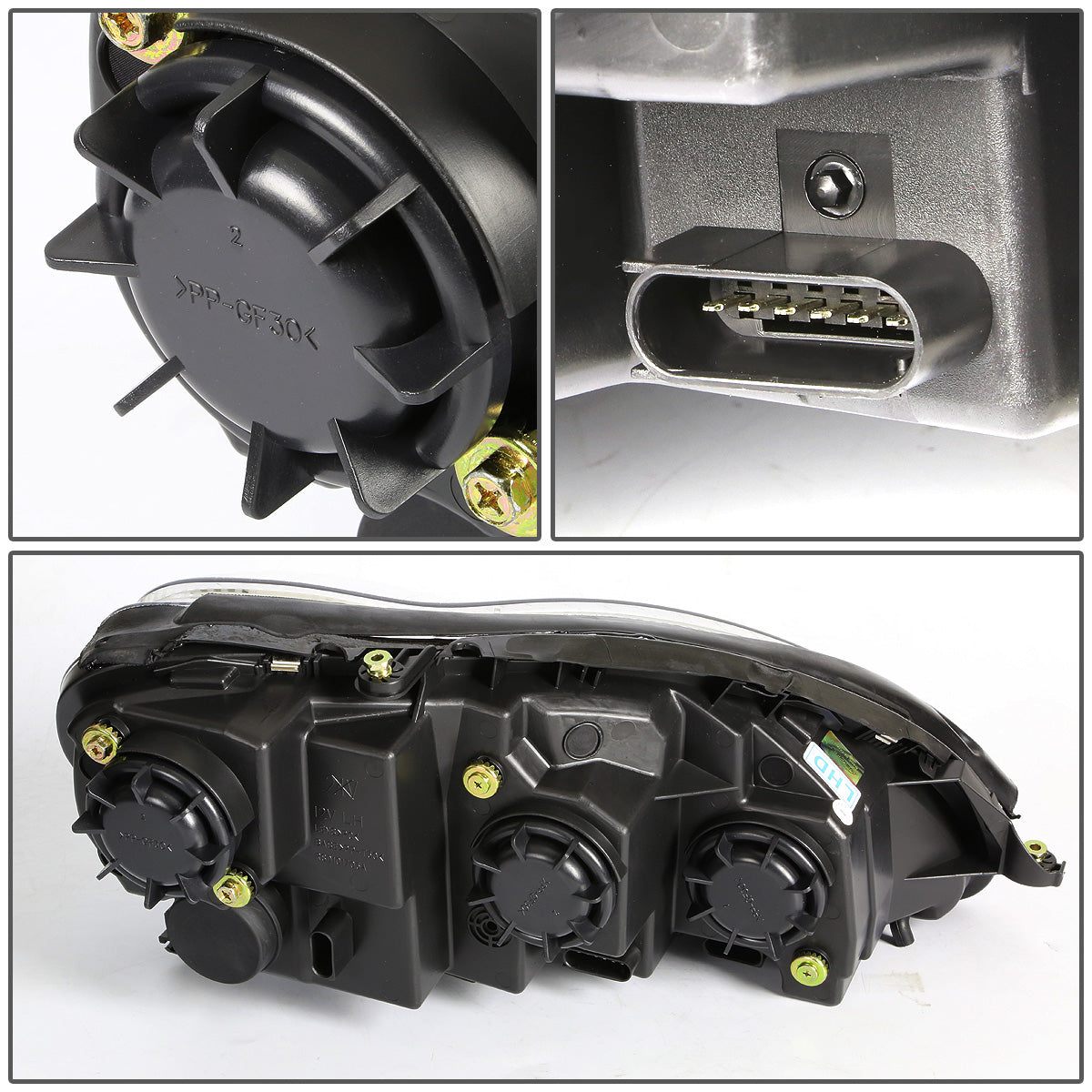 FAROS 00-06 MERCEDES-BENZ S-CLASS W220 4-DOOR - PROJECTOR - BLACK HOUSING - H7 LOW BEAM / HIGH BEAM
