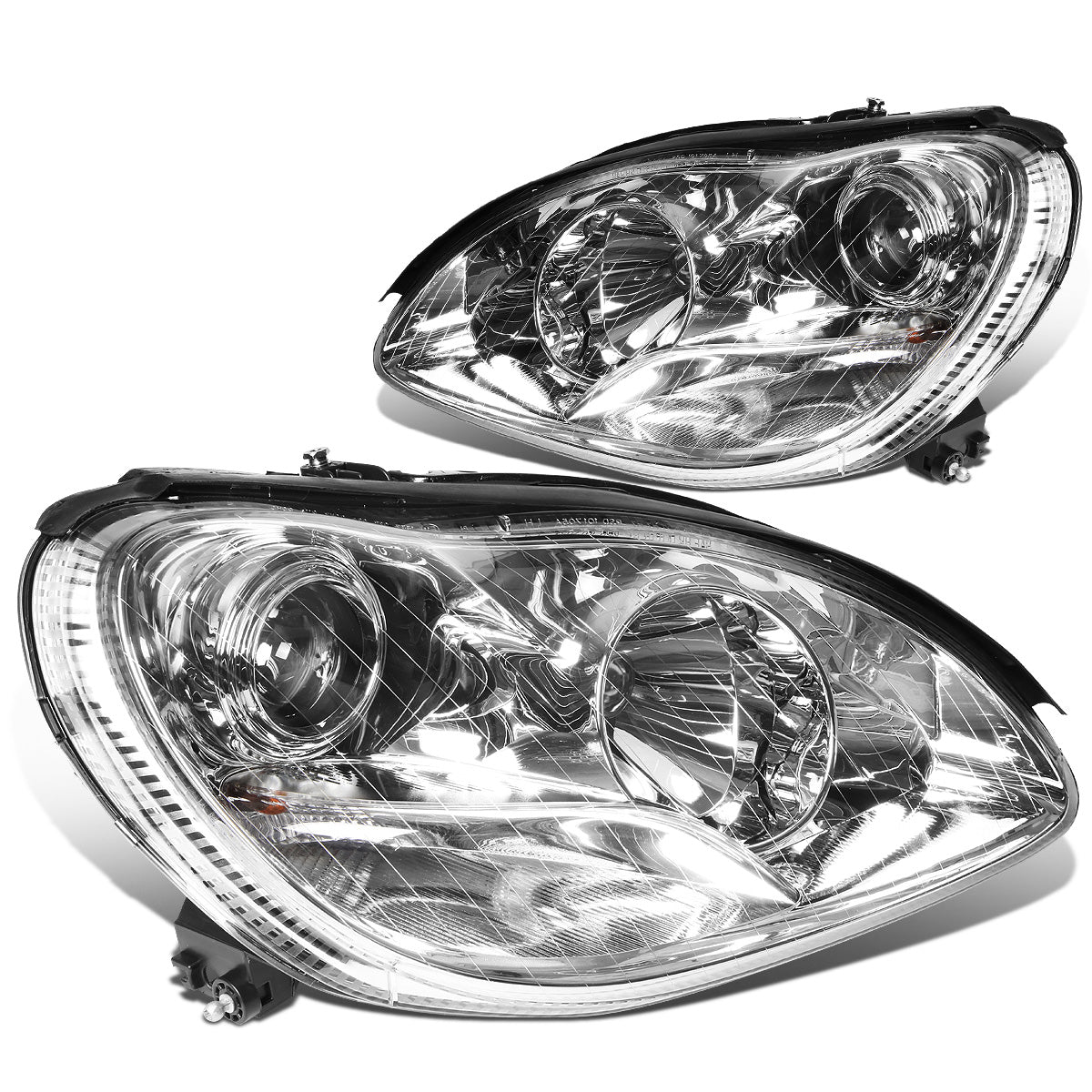 FAROS 00-06 MERCEDES-BENZ S-CLASS W220 4-DOOR - PROJECTOR - CHROME HOUSING - H7 LOW BEAM / HIGH BEAM