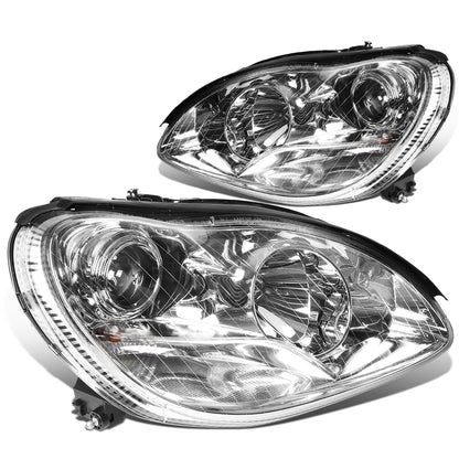 FAROS 00-06 MERCEDES-BENZ S-CLASS W220 4-DOOR - PROJECTOR - CHROME HOUSING - H7 LOW BEAM / HIGH BEAM