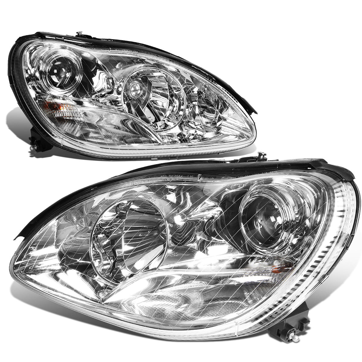 FAROS 00-06 MERCEDES-BENZ S-CLASS W220 4-DOOR - PROJECTOR - CHROME HOUSING - H7 LOW BEAM / HIGH BEAM