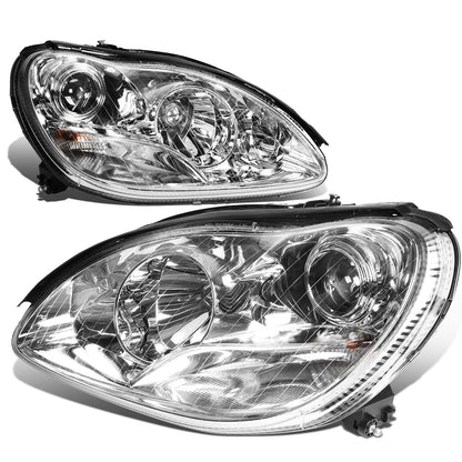 FAROS 00-06 MERCEDES-BENZ S-CLASS W220 4-DOOR - PROJECTOR - CHROME HOUSING - H7 LOW BEAM / HIGH BEAM