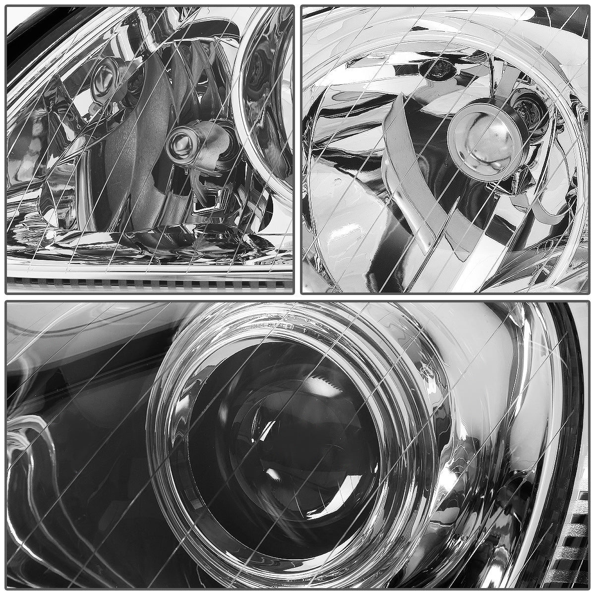 FAROS 00-06 MERCEDES-BENZ S-CLASS W220 4-DOOR - PROJECTOR - CHROME HOUSING - H7 LOW BEAM / HIGH BEAM