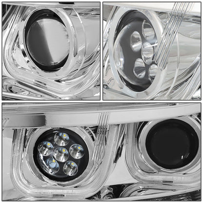 FAROS 09-17 DODGE JOURNEY 4-DOOR - LED U-BAR DRL - HALO PROJECTOR LOW BEAM / 5 LED HIGH BEAM - CHROME HOUSING / CLEAR CORNER - H7 LOW BEAM