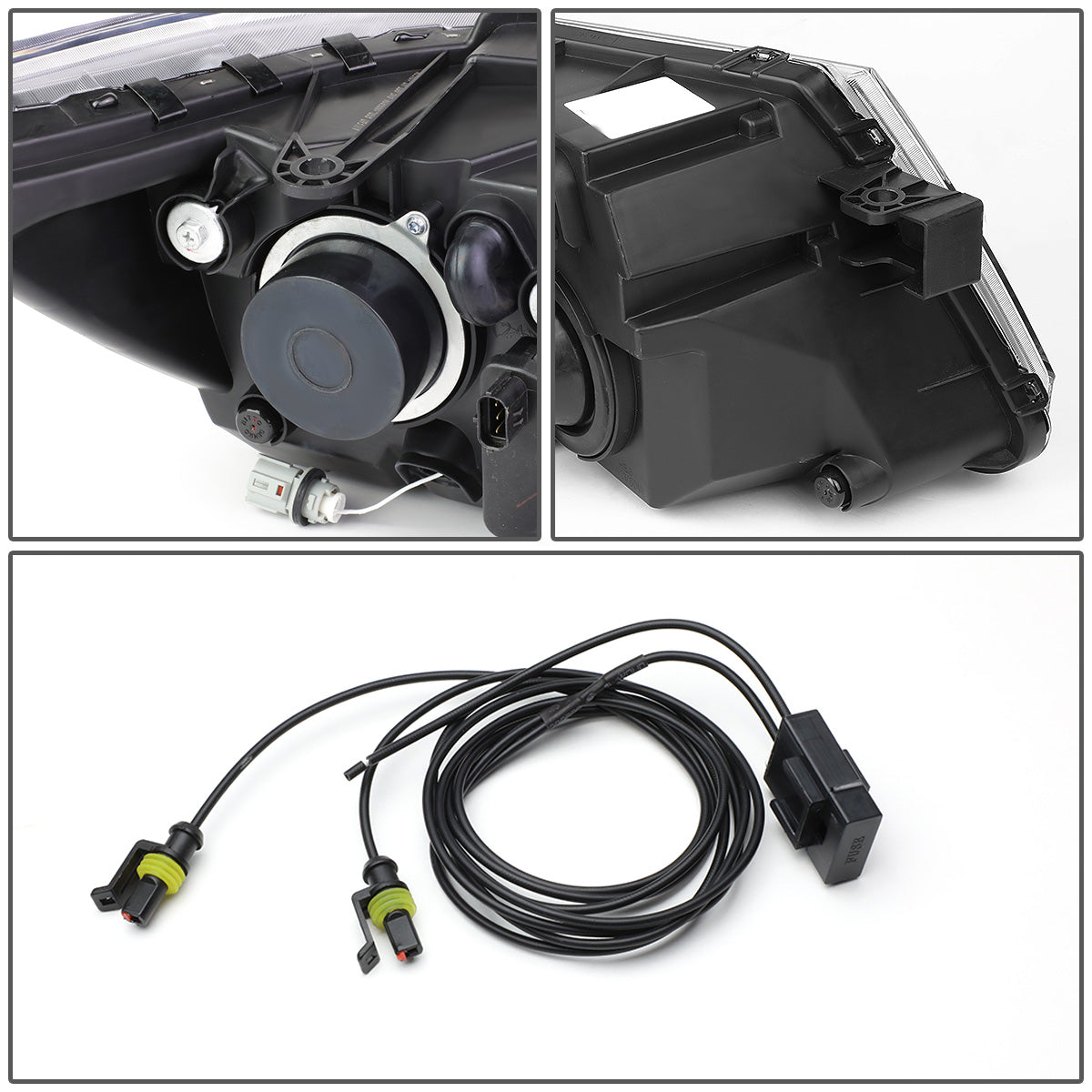 FAROS 09-17 DODGE JOURNEY 4-DOOR - LED U-BAR DRL - HALO PROJECTOR LOW BEAM / 5 LED HIGH BEAM - CHROME HOUSING / AMBER CORNER - H7 LOW BEAM