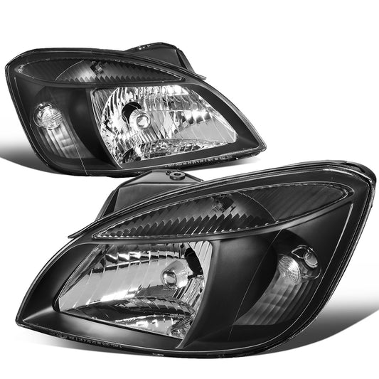 FAROS 06-08 KIA RIO / 06-08 KIA RIO5 - BLACK HOUSING / CLEAR CORNER - H4 HIGH BEAM / H4 LOW BEAM / PY21W SIGNAL / 194 MARKER