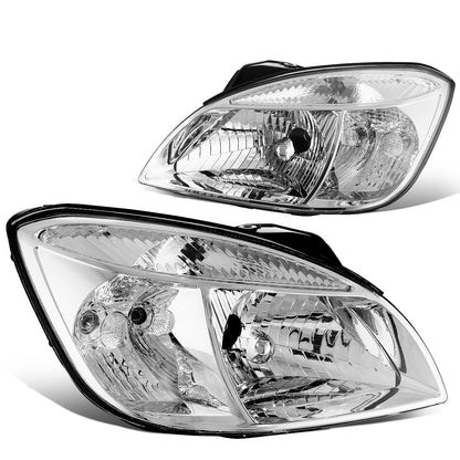 FAROS 06-08 KIA RIO / 06-08 KIA RIO5 - CHROME HOUSING / CLEAR CORNER - H4 HIGH BEAM / H4 LOW BEAM / PY21W SIGNAL / 194 MARKER