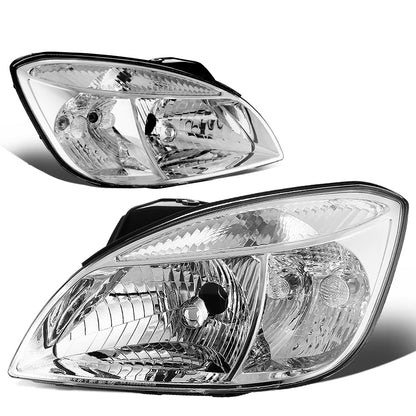 FAROS 06-08 KIA RIO / 06-08 KIA RIO5 - CHROME HOUSING / CLEAR CORNER - H4 HIGH BEAM / H4 LOW BEAM / PY21W SIGNAL / 194 MARKER